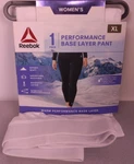 Reebok Ladies White Performance Base Layer Pants Size Xl - New. Price: $14.99.