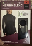Paradox Women's Black Med Merino Blend Performance Base Layer Long Sleeve Shirt New. Price: $15.00.