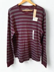 Sonoma Thermal Crew Men's Size Large Long Sleeve Striped Pullover Shirt New. Price: $15.00.