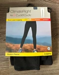 Climate Right Cuddl Duds Base Layer Legging Stretch Fleece Womens Black Xs New. Price: $9.99.