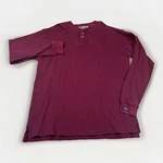 Authentic Jeanswear Waffle Knit Henley Shirt Mens Xl Red Long Sleeve Thermal Pre-owned. Price: $12.66.