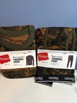 Hanes Men Tagless Camouflage Thermal Crew Long Sleeve & Pant Size Large New. Price: $20.99.