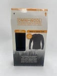 Omni-wool Men's Merino Base Layer Crew Top Small Black New. Price: $22.99.