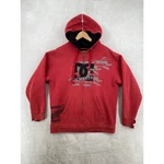 Dc Shoes Hoodie Mens Medium Red Full Zip Skater Y2K Distressed Sherpa Logo Pre-owned. Price: $53.71.