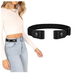 Buckle-free Elastic Women Belt Jeans Buckle, Comfortable Invisible New. Price: $29.90.