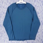 Rei Baselayer Shirt Mens Blue Outdoor Hiking Long Sleeve Raglan Crew Neck Pre-owned. Price: $17.99.