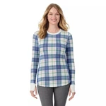 Cuddl Duds Cozy Stretch Thermal Long Sleeve Women's Crew Top Blue/green Plaid New. Price: $21.95.