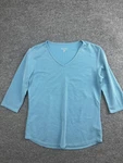 Segments Shirt Womens Medium Blue 3/4 Sleeve Neck Tencel Modal Made Canada Pre-owned. Price: $8.99.