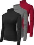 Hoplynn 3 Pack Turtlenecks Women Long Sleeve Pullover Small, Black Red Grey New. Price: $41.76.