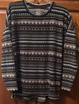 Cuddl Duds Fleecewear W/stretch Multicolor Long Sleeve Crew Neck Pullover Size Pre-owned. Price: $15.00.