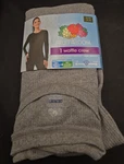 Fruit Of Loom Women's Xl (16-18) Waffle Thermal Crew Top Gray New. Price: $7.99.
