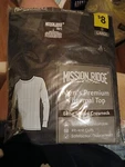 Mission Ridge Men's Black Premium Long Sleeve Crewneck Thermal Top Size Nwt New. Price: $8.00.