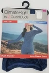 Cuddl Duds Climateright Women Plush Warmth Long Sleeve Crew Blue Denim Xs New. Price: $18.99.