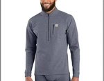 Carhartt Heavyweight Heathered Knit Base Layer Quarter Zip Pocket Small Top New. Price: $35.00.