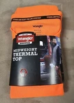 Wrangler Men's Midweight Thermal Shirt Top Meduim Hunter Orange Moisture Wicking New. Price: $9.99.