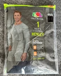 Fruit Of Loom Dual Defense Men's Thermal Henley Black Size Medium (38-40) New. Price: $9.79.