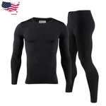 Mens Winter Ultra-soft Fleece Lined Thermal Top & Bottom Long John Underwear Set New. Price: $24.99.