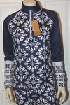 Krimson Klover Nordic Snowflake Zip Neck Baselayer Top Women's Medium Blue - New. Price: $118.95.