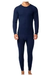 New Tek 2PC Thermal Set For Men Size Xl Dark Blue Cotton Fleece. Price: $12.00.