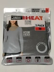 32 Degrees Heat Womens Pack Medium Long Sleeve Baselayer Shirt - White Gray New. Price: $21.95.
