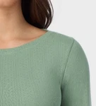 Warm Essentials By Cuddl Duds Women's Pointelle Top - Sage Green Small New. Price: $13.99.
