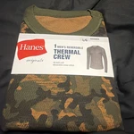 Hanes Men's Reversible Thermal Crew Top Long Sleeve Shirt Camo L/g Large - New. Price: $7.54.