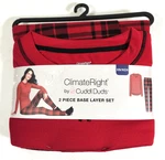 2-PIECE Climateright By Cuddl Duds Women Xs Base Layer Top Legging Red Black New. Price: $14.99.