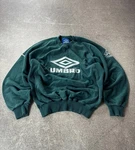Vintage 90S Umbro Pro Training Sweatshirt Men Dark Green Logo Boxy Drill Top Pre-owned. Price: $75.00.