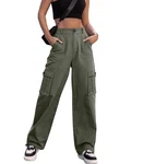 Zmpsiisa Women High Waisted Cargo Pants Wide Leg Casual 6 Large, Green New. Price: $56.90.