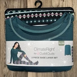 Climateright Cuddl Duds Women 2PIECE Base Layer Top & Legging Set Sz Xl Green New. Price: $16.99.
