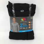 Fruit Of Loom Thermal Crews 2 Pack Xl Black Waffle Knit Long Sleeve Shirt New. Price: $13.95.
