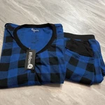 #followme Buffalo Plaid Blue /black Thermal Underwear Pj Set Women Sz Xl Nwt New. Price: $21.99.