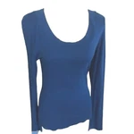 Mossimo Women's Knit Top Blue Size Medium Scoop Neck Long Sleeves Cotton/modal Pre-owned. Price: $10.29.