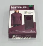 Paradox Women's Merino Blend Performance Base Layer Top, Purple, Size Xl New. Price: $20.66.
