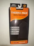 Therma Max Men's Mock Neck Waffle Base Layer Shirt Black Small Extra Warm New. Price: $17.99.