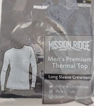 Mens Black Premium Long Sleeve Crewneck Thermal Top Size Mission Ridge Men's New. Price: $10.00.