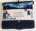 2-PIECE Climateright By Cuddl Duds Women Xs Base Layer Top Legging Blue New. Price: $14.99.