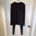 Women's Cuddl Duds Climateright Thermal Base Layer Set Black/grey Large New. Price: $11.99.