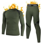 Muezna Men's Fleece Lined Thermal Base Layer Top & Bottom Set, Olive Green New. Price: $51.56.