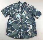 Burton Shirt Mens Large Blue Camo Short Sleeves Button Up Pre-owned. Price: $12.17.