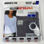 32 Degrees Heat Women's 2-PACK Long Sleeve Scoop Neck Tee White/purple Large New. Price: $11.95.