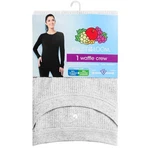 Fruit Of Loom Women's Gray Waffle Crew Thermal Long Sleeve Size Lg (12-14) New. Price: $6.99.