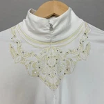 Bogner Ski Top Women Small White Quarter Zip Rhinestone Embellished Base Layer Pre-owned. Price: $99.00.