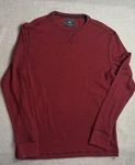 Gh Bass Thermal Shirt Mens Large Red Waffle Knit Long Sleeve Crewneck Pre-owned. Price: $10.77.