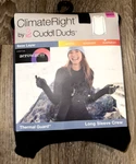 Climate Right Cuddl Duds Thermal Guard Base Long Sleeve Crew Black Women's Xs New. Price: $13.99.