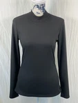 Ekouaer Women's Ribbed Mock Neck Long Sleeve Thermal Top Black Size Pre-owned. Price: $20.00.
