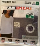 32 Degrees-heat-women's Long Sleeve Scoop Neck Shirt-x Large 2PK-WHITE & Purple New. Price: $14.99.