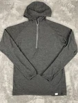 Merino.tech-mens Gray 100% Wool Hoodie 1/2 Zip Base Layer Thermal Pre-owned. Price: $34.98.