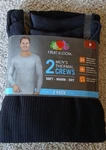Fruit Of Loom Men's Black Thermal Waffle Shirt Crew Top 2 Pack Size New. Price: $19.99.