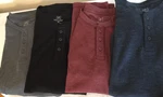 Nwt Men's George Henley Thermal Style Knit Shirt Top Gray Black Blue Wine New. Price: $15.75.